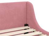 Children's Bed Frame with Headboard Pink 90 x 200 cm Velvet 42010890