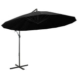 Garden Parasol Black Aluminium, Polyester Extra Large 47226