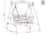 Swing Bench Steel 113 x 121.5 x 168 cm Antique White 3429260