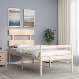 Senior Bed without Mattress Small Single Solid Wood 3195311