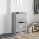 Shoe Cabinet Grey Sonoma 60x34x96.5 cm Engineered Wood 839950
