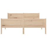 Bed Frame Natural Wood Solid pinewood, plywood 160x200 cm 322100