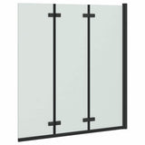Shower Enclosure Black 130 x 138 cm ESG Glass and Aluminium 42018548