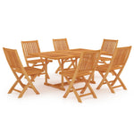 ZNTS 7 Piece Garden Dining Set Solid Teak Wood 3059552