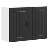 Kitchen Wall Cabinet Lucca Black Engineered Wood 853828