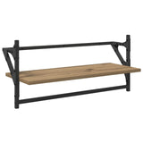 Wall Shelf Set with Shelf 6 pcs Artisan Oak 100 x 25 x 30 cm 882839