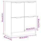 Sideboard Old Wood 60x30x70 cm Engineered Wood 856840