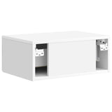 Wall-Mounted Bedside Cabinet High Gloss White 49 x 34.5 x 20 cm 898113