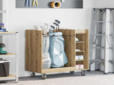Golf Cabinet with Wheel Plain Artisan Oak 90 x 45 x 98 cm 899470