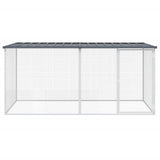 Chicken Cage with Roof Anthracite 203x98x90 cm Galvanised Steel 3189049