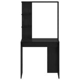 Desk with Shelf Black Oak 78.5 x 37 x 154.5 cm Engineered Wood 869339