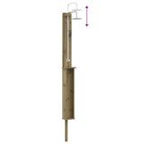 Outdoor Shower 246 cm Impregnated Pine Wood and Stainless Steel 886355