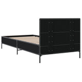 Bed Frame without Mattress Black 75x190 cm Small Single 845557