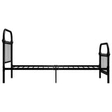 284498 Bed Frame without Mattress Black Metal 90x200 cm