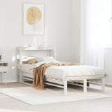 Bed Frame without Mattress White 75x190 cm Small Single Solid Wood Pine 3306511