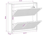 Wall-Mounted Shoe Cabinet ALKMAAR 71 x 17 x 86 cm Artisan Oak 896204