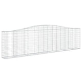 Arched Gabion Baskets 7 pcs 400x30x100/120 cm Galvanised Iron 3145831