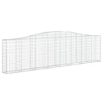 Arched Gabion Baskets 10 pcs 400x30x100/120 cm Galvanised Iron 3145834