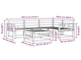 Outdoor Sofa Set 5 pcs Natural Solid Acacia Wood 3366367
