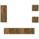 5 Piece TV Cabinet Set Smoked Oak Engineered Wood 3114443