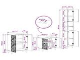3 Piece Bathroom Cabinet Set DELFT Smoked Oak Engineered Wood 3417464