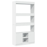 Highboard White 92x33x180 cm Engineered Wood 3309618
