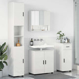 Bathroom Furniture Set with Drawer 4 pcs High Gloss White 3392977