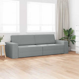 Sofa Bed Light Grey 245 x 78 x 77 cm Fabric 4106715