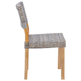 Dining Chair 2 pcs Kubu Rattan Kubu Grey 46 x 55 x 84 cm 42012424