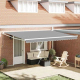 Awning Manual White 5 x 3 m Metal 362020