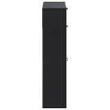 Shoe Cabinet UTRECHT 78 x 24 x 100 cm Engineered Wood Black 897756