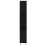 ZNTS 3 Piece Bathroom Furniture Set Black Engineered Wood 3190222