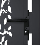 Garden Gate Anthracite 100x200 cm Steel Tree Design 153159