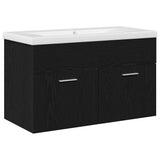 Bathroom Cabinet Black Oak 80 x 38.5 x 46 cm Engineered Wood 3333139