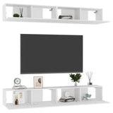 ZNTS TV Cabinets 4 pcs White 100x30x30 cm Engineered Wood 3074452