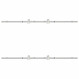 Sliding Door Hardware Kit 200 cm Stainless Steel Silver 3295764