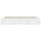 Bed Frame with Drawers without Mattress White 200x200 cm 3207245