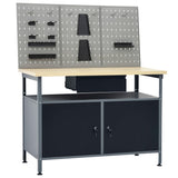 Workbench with Three Wall Panels 3053427