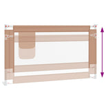 Toddler Safety Bed Rail Taupe 140x25 cm Fabric 10219