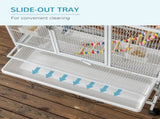 Large Bird Cage Budgie Cage 3 Tier Aviary with Stand Wheels, Toys, Ladders, Shelf for Canaries, T3398P349817