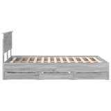 Bed Frame with Drawer Grey Sonoma 120 x 200 cm Engineer Wood 3410726