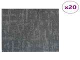 Carpet Tile Concrete Grey 50 x 50 cm 20 pcs PP and Bitumen 42032490