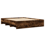 Bed Frame Smoked Oak Engineered wood 160x200 cm Bed Frame 3295643