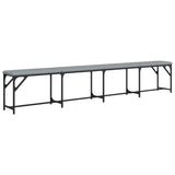 Dining Bench Light Grey 248x32x45 cm Steel and Fabric 835227