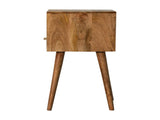 Solid Wood Mini Blush Hand Painted Bedside, 1 Drawer and Open Shelf, Beige B2743P402982