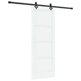 Sliding Door ORKDAL 78 x 202 cm Engineered Wood White and Black 3450206