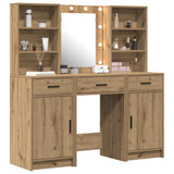 Dressing Table Set with Shelf 3 pcs Artisan Oak Engineered Wood 3334298
