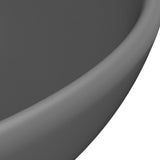 Luxury Bathroom Basin Round Matt Dark Grey 32.5x14 cm Ceramic 146972