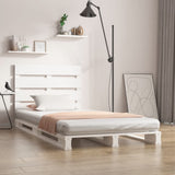 Bed Frame without Mattress White 90x190 cm Single Solid Wood Pine Single 3190496