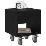 Bedside Table Black Oak 40.5 x 40 x 48 cm Engineered Wood 891058